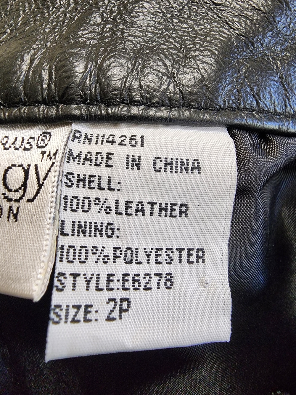 Newport News Jeanology Vintage Y2K Leather Pants Black 2P E6278 - Picture 12 of 13